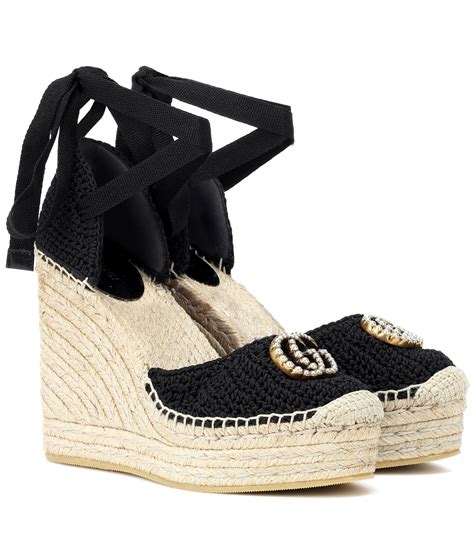 gucci espadrille wedges.